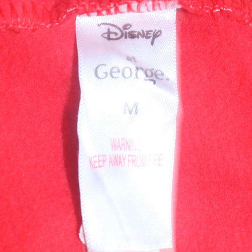 Disney at George Red Christmas Sweatshirt Women M Sequin Mickey Minnie