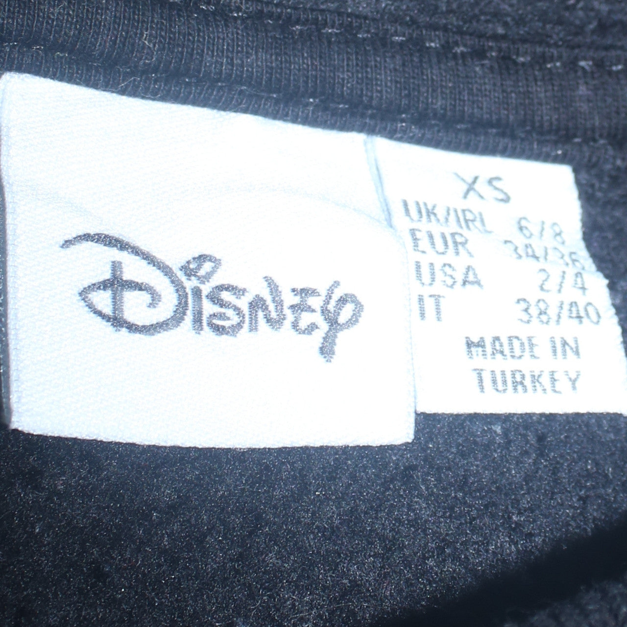 Disney Black Mickey Mouse Hoodie XS Women Pullover Graphic Print
