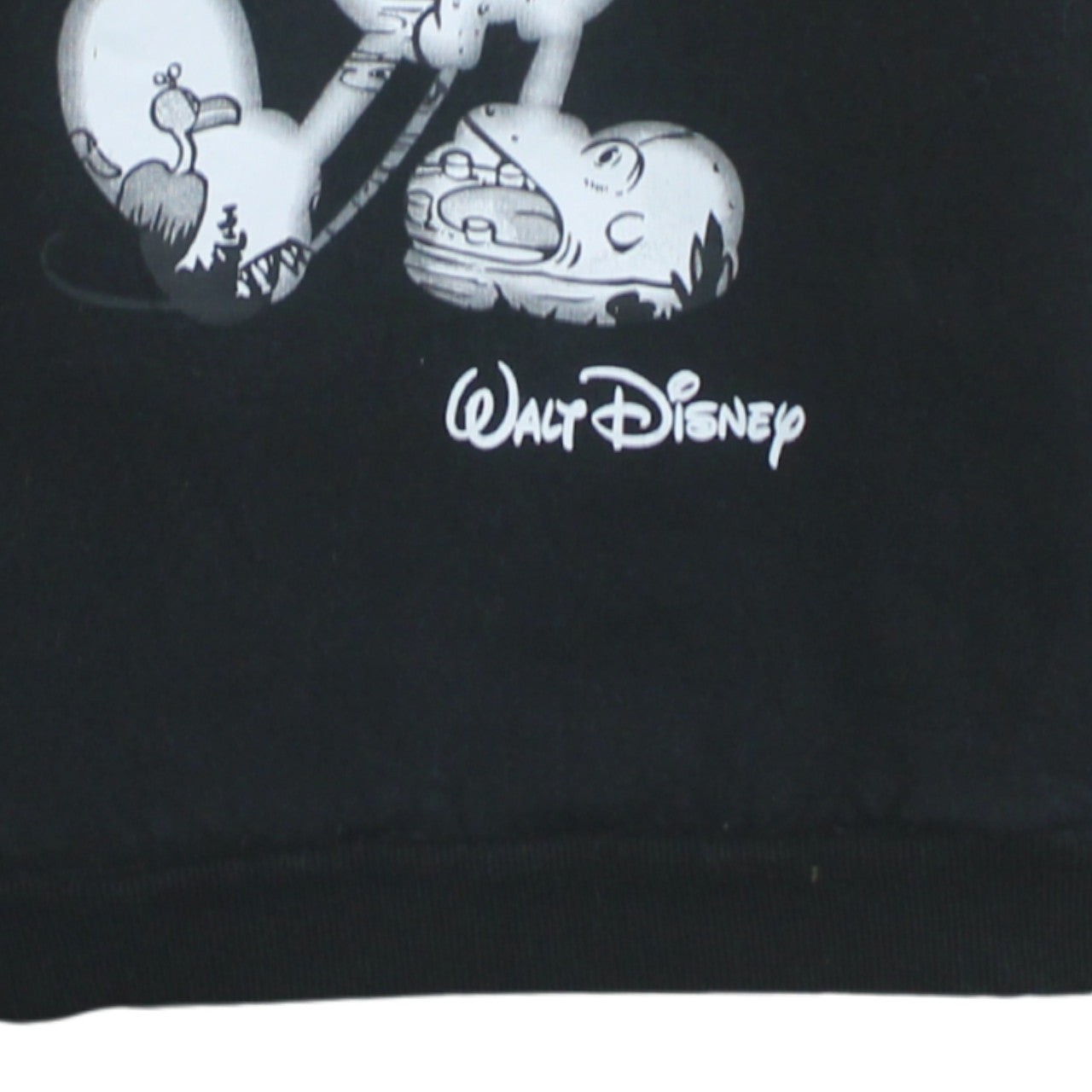 Disney Black Mickey Mouse Hoodie XS Women Pullover Graphic Print