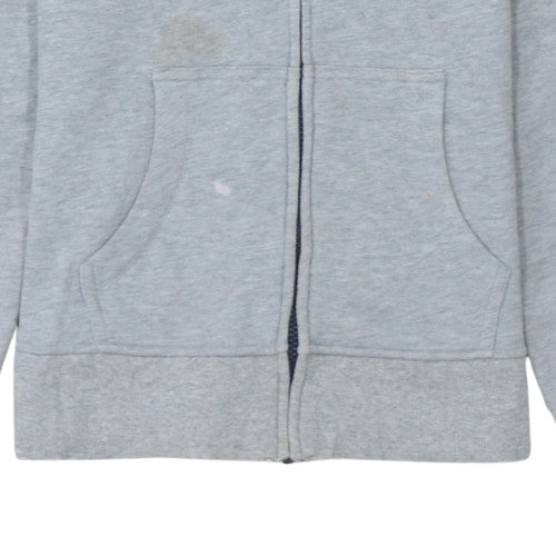 Tommy Hilfiger Men's Grey Full Zip Hoodie M Logo Tape Sportswear