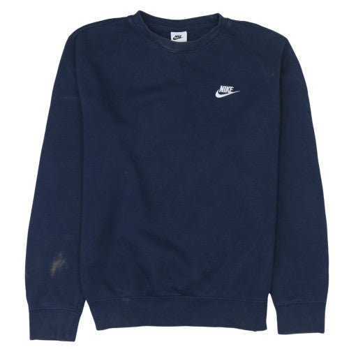 Nike Men's Blue Pullover Sweatshirt Crew Neck Fleece Size S Regular