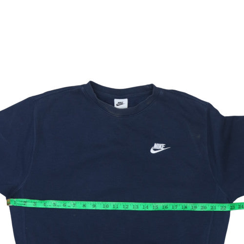 Nike Men's Blue Pullover Sweatshirt Crew Neck Fleece Size S Regular