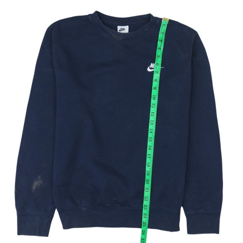 Nike Men's Blue Pullover Sweatshirt Crew Neck Fleece Size S Regular