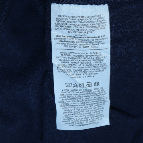 Nike Men's Blue Pullover Sweatshirt Crew Neck Fleece Size S Regular