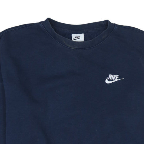 Nike Men's Blue Pullover Sweatshirt Crew Neck Fleece Size S Regular