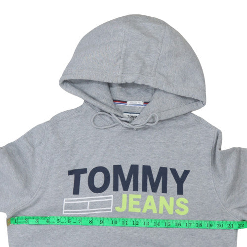 Tommy Jeans Men's Grey Logo Pullover Hoodie Size L Regular Fit