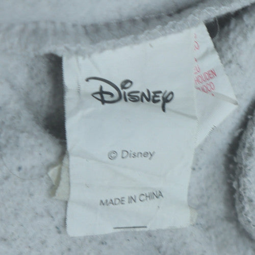 Disney Women's Grey Pullover Hoodie XS - Classic Logo Print