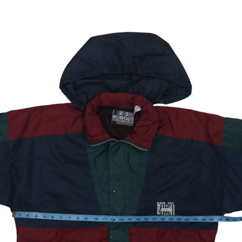 Runout Men's Multicoloured L Hooded Windbreaker Jacket