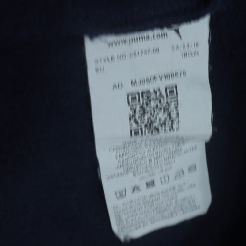 Puma Men's Blue Crew Neck Logo Pullover Sweatshirt Size M