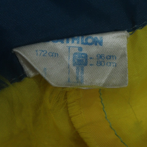 Decathlon Men’s Blue Yellow 90s Retro Hooded Anorak Jacket Size M