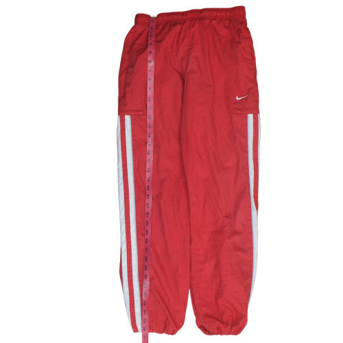 Nike Boys Red Track Pants 10 Years Elastic Waist Side Stripe Activewear