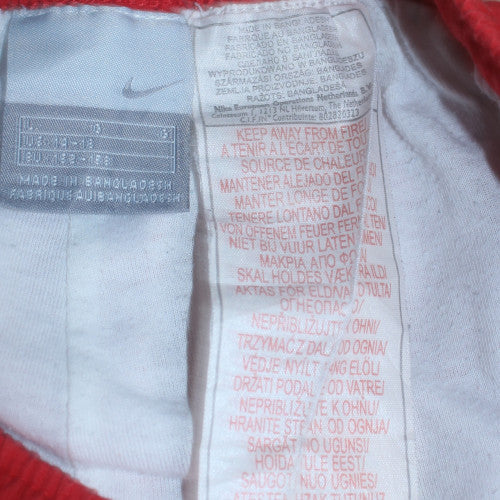 Nike Boys Red Track Pants 10 Years Elastic Waist Side Stripe Activewear