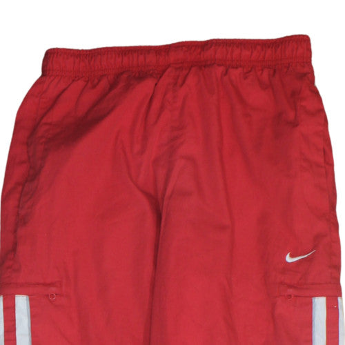 Nike Boys Red Track Pants 10 Years Elastic Waist Side Stripe Activewear