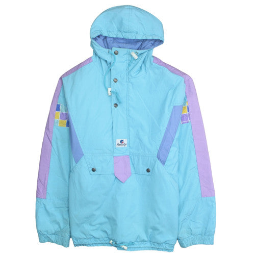 Fusalp Women Blue Retro Ski Jacket Size 14 Hooded Waterproof