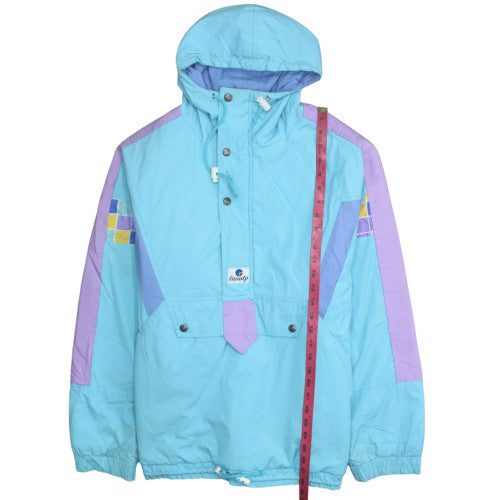 Fusalp Women Blue Retro Ski Jacket Size 14 Hooded Waterproof