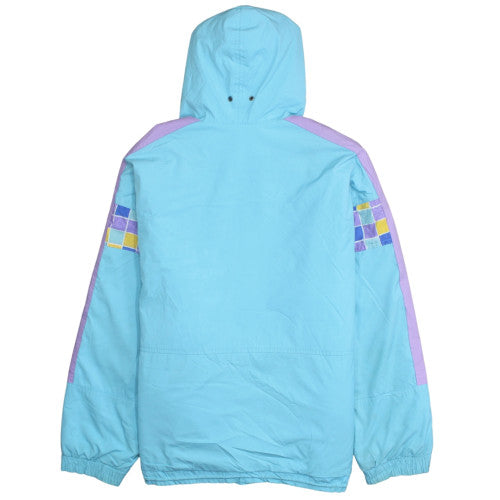 Fusalp Women Blue Retro Ski Jacket Size 14 Hooded Waterproof
