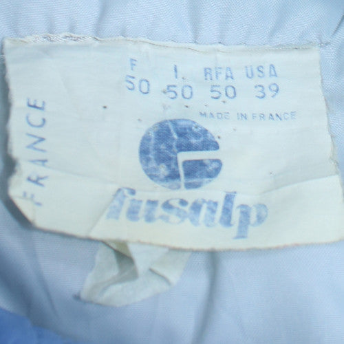 Fusalp Women Blue Retro Ski Jacket Size 14 Hooded Waterproof
