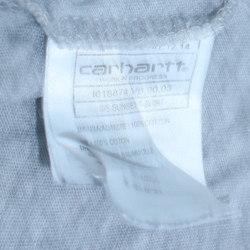 Carhartt Men Grey L Graphic Beach Scene Cotton T-Shirt