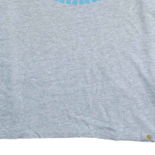 Carhartt Men Grey L Graphic Beach Scene Cotton T-Shirt