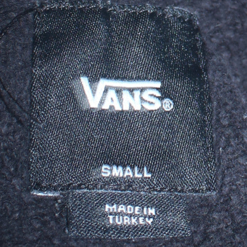 Vans Men's Black Pullover Hoodie Small Fleece Graphic Skate Sweatshirt
