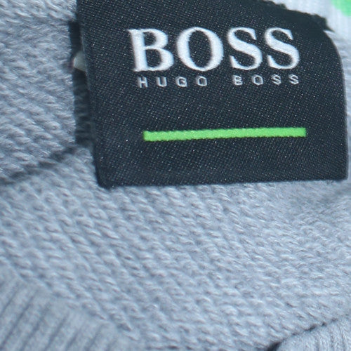 Hugo Boss Men's Grey Crew Neck Logo Sweatshirt Size M Pullover