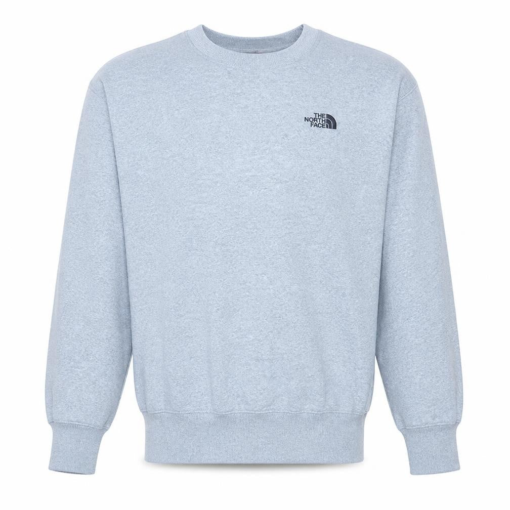 Front view of The North Face Men's Grey Crew Neck Sweatshirt M Cotton Blend