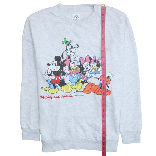 Disney Primark Women Grey Sweatshirt Mickey & Friends Size S