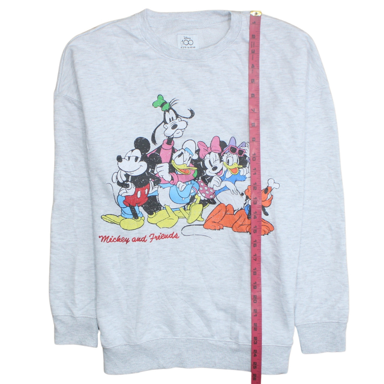 Disney Primark Women Grey Sweatshirt Mickey & Friends Size S