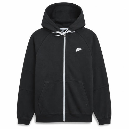 Nike Men's Black Full Zip Hoodie Size M Cotton Blend