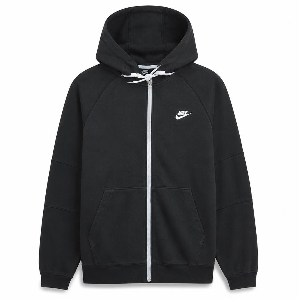 Nike Men's Black Full Zip Hoodie Size M Cotton Blend