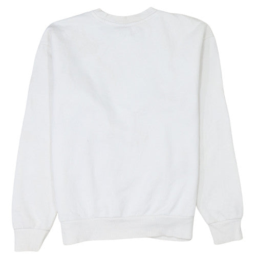 Puma Womens White XS Crew Neck Pullover Sweatshirt