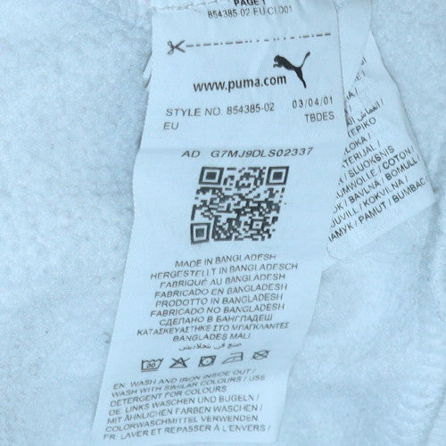 Puma Womens White XS Crew Neck Pullover Sweatshirt