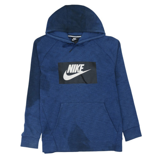 Nike Men's Blue Pullover Hoodie L Graphic Logo Sportswear