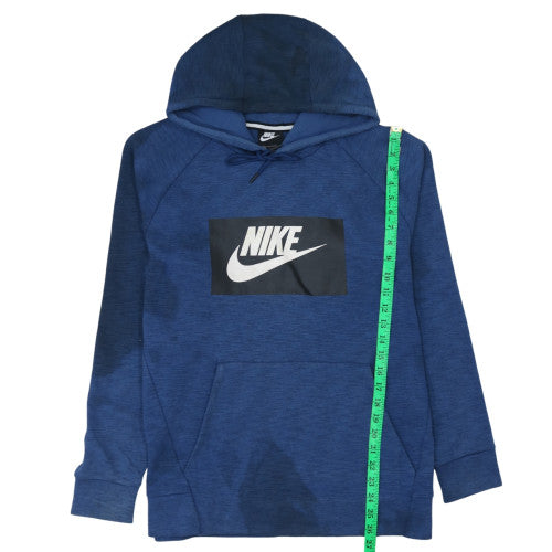 Nike Men's Blue Pullover Hoodie L Graphic Logo Sportswear