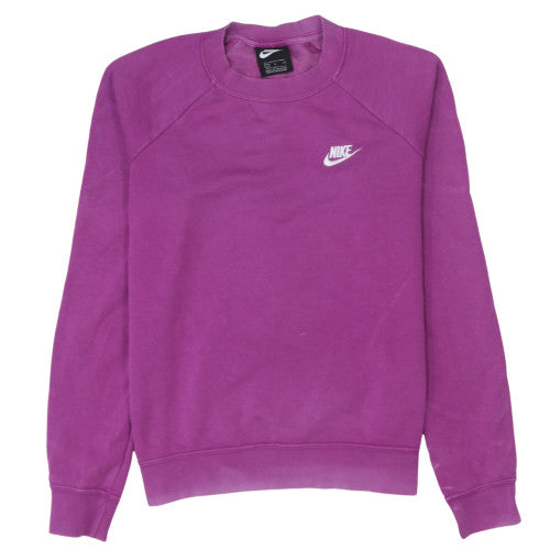 Nike Women's Purple Cotton Crew Neck Sweatshirt Size S