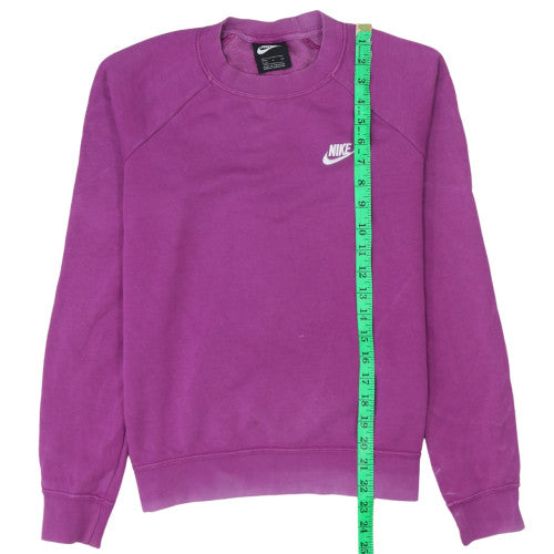 Nike Women's Purple Cotton Crew Neck Sweatshirt Size S