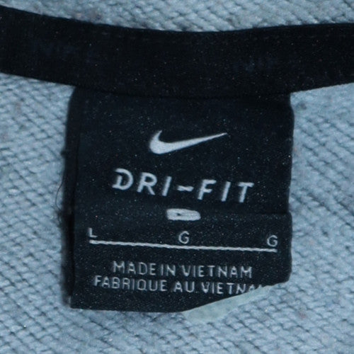 Nike Men's Grey Dri-FIT Full Zip Hoodie Size L Sportswear