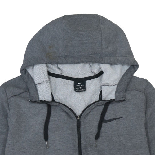 Nike Men's Grey Dri-FIT Full Zip Hoodie Size L Sportswear