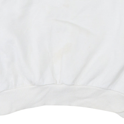 Stradivarius Hard Rock Cafe White Sweatshirt Women S Pullover Logo Crew Neck
