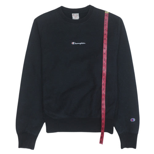 Champion Men's Black Small Reverse Weave Pullover Sweatshirt