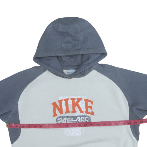 Nike Boys Grey Pullover Hoodie 18-20 Years Graphic Fleece Sweatshirt