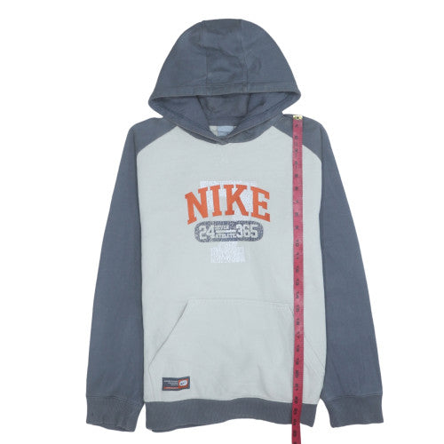Nike Boys Grey Pullover Hoodie 18-20 Years Graphic Fleece Sweatshirt