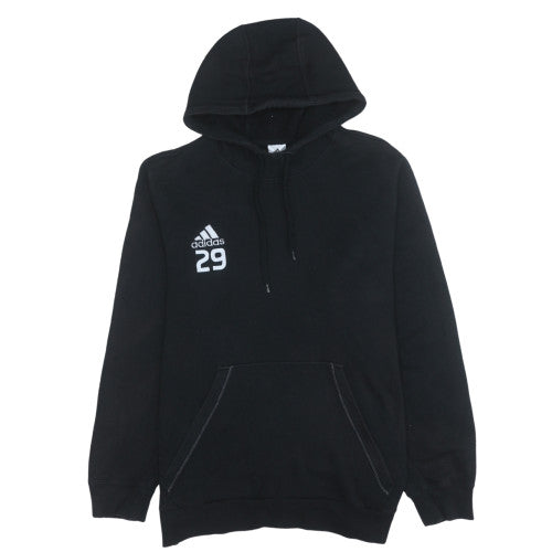 Adidas Men's Black Pullover Hoodie L Sports Fleece Sweatshirt