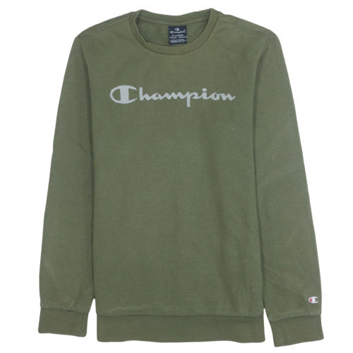 Champion Boys Khaki Green XL 13-14 Years Crew Neck Sweatshirt