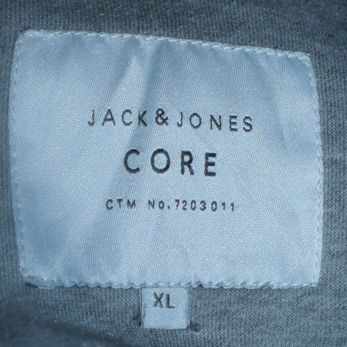 Jack & Jones Men's Grey Full Zip Hoodie XL Regular Fit