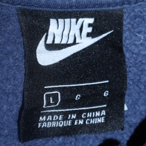 Nike Men's Blue Pullover Hoodie L Fleece Sportswear Sweatshirt