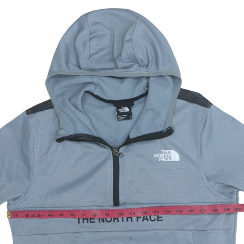 The North Face Men's Grey 1/2 Zip Hoodie Fleece Size S