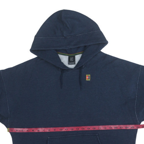 Nike Men's Blue Pullover Hoodie L Logo Fleece Sweatshirt