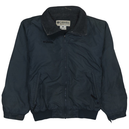 Columbia Men's Blue Bomber Jacket S Nylon Fleece Lined Outdoor
