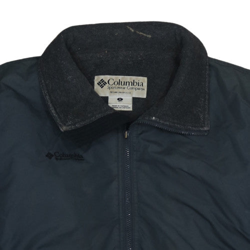 Columbia Men's Blue Bomber Jacket S Nylon Fleece Lined Outdoor